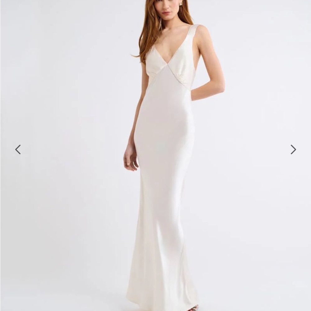 Rumored Ivory Backless Dress